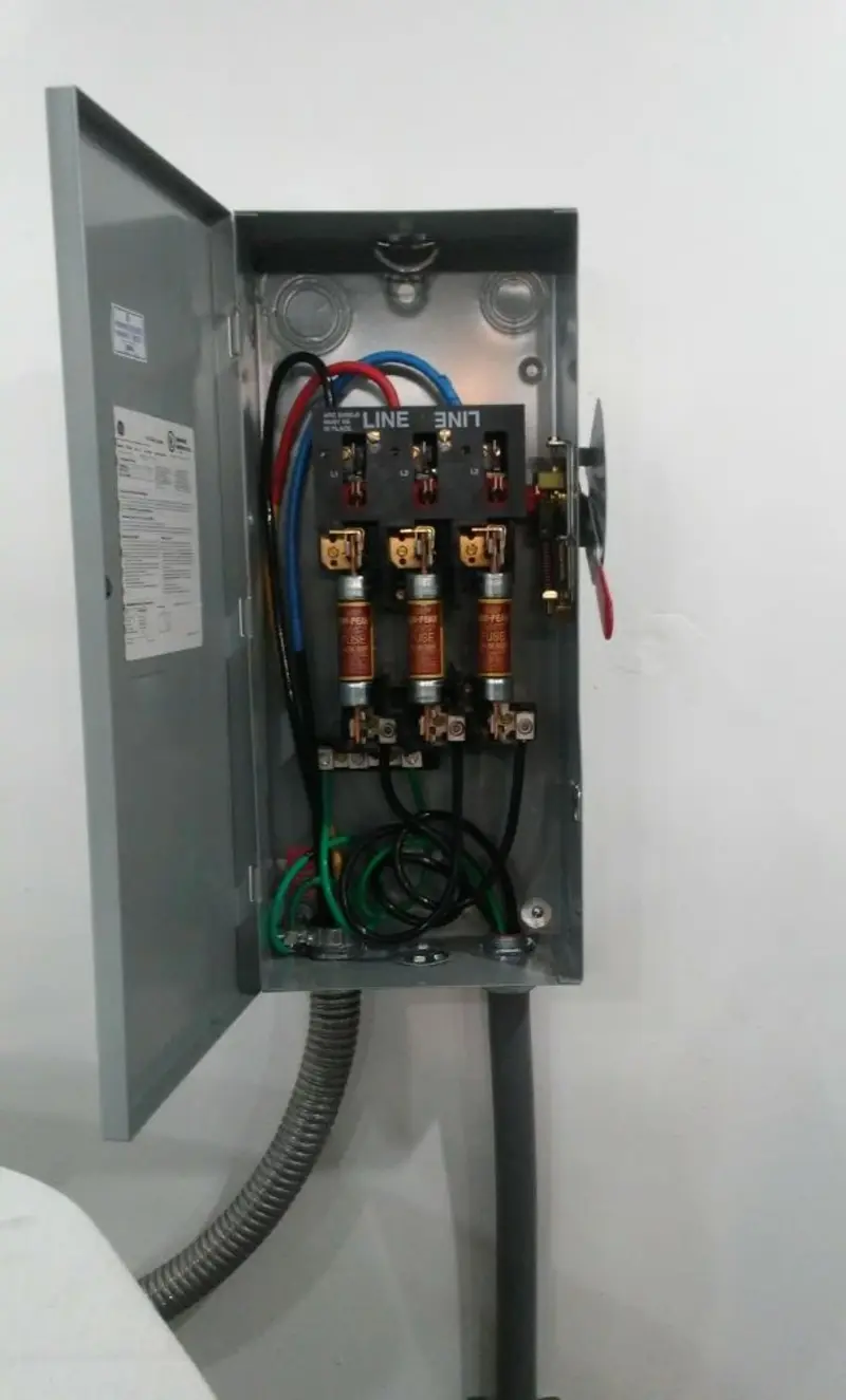 Three-phase disconnect switch installed for Electrical Wiring & Rewiring in Mount Washington